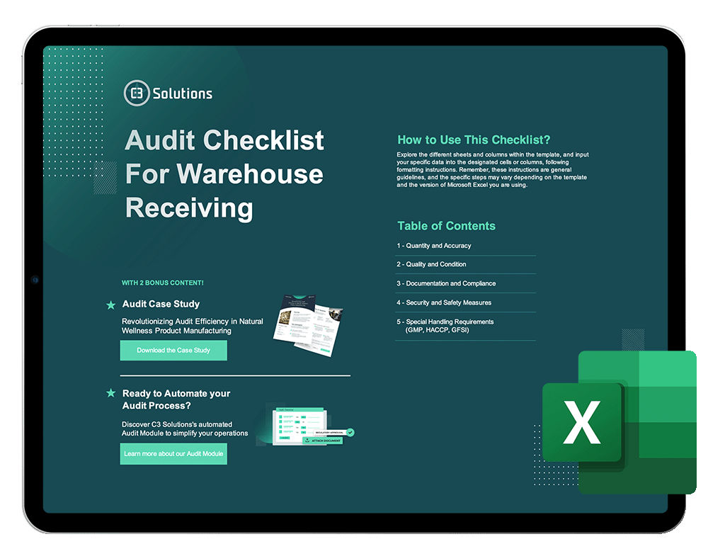 Audit Checklist For Warehouse Receiving